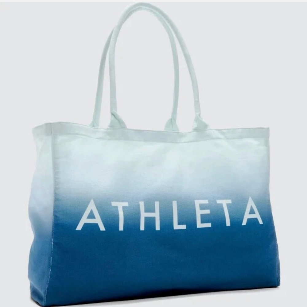 Athleta Teal Ombre Tote Bag - Picture 2 of 3